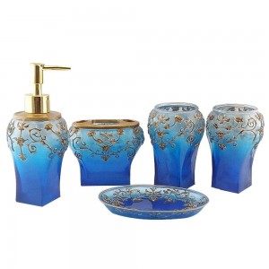 Country Style 5 Piece Bathroom Accessory Set
