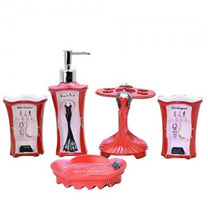 Resin 5 Piece Bathroom Accessory Set