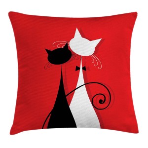 Red and Black Throw Pillow Cushion Cover